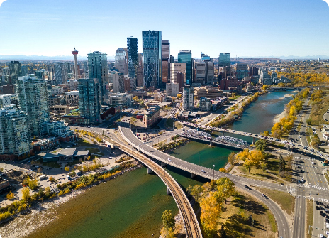Aerial image of calgary