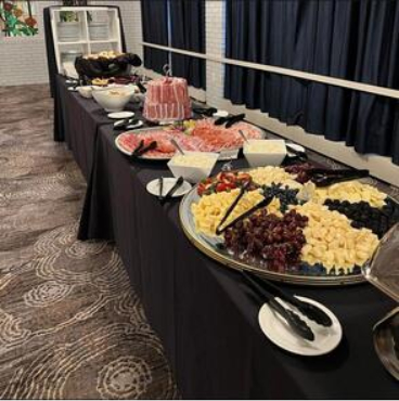 Buffet with food