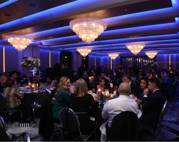 People talking in event