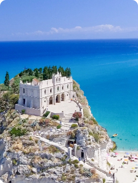 White house top of mountain